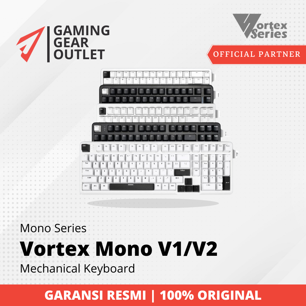 [100% ORI] VortexSeries Vortex Mono V2 Mechanical Keyboard 65% 75% 87% TKL Hotswappable Universal de