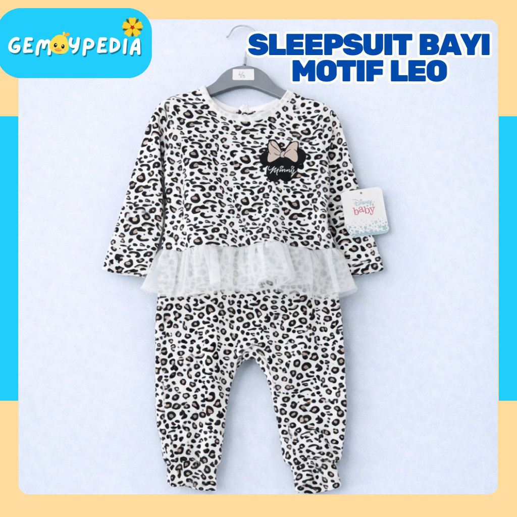 JUMPSUIT BAJU TIDUR ANAK MICKEY LEOPARD