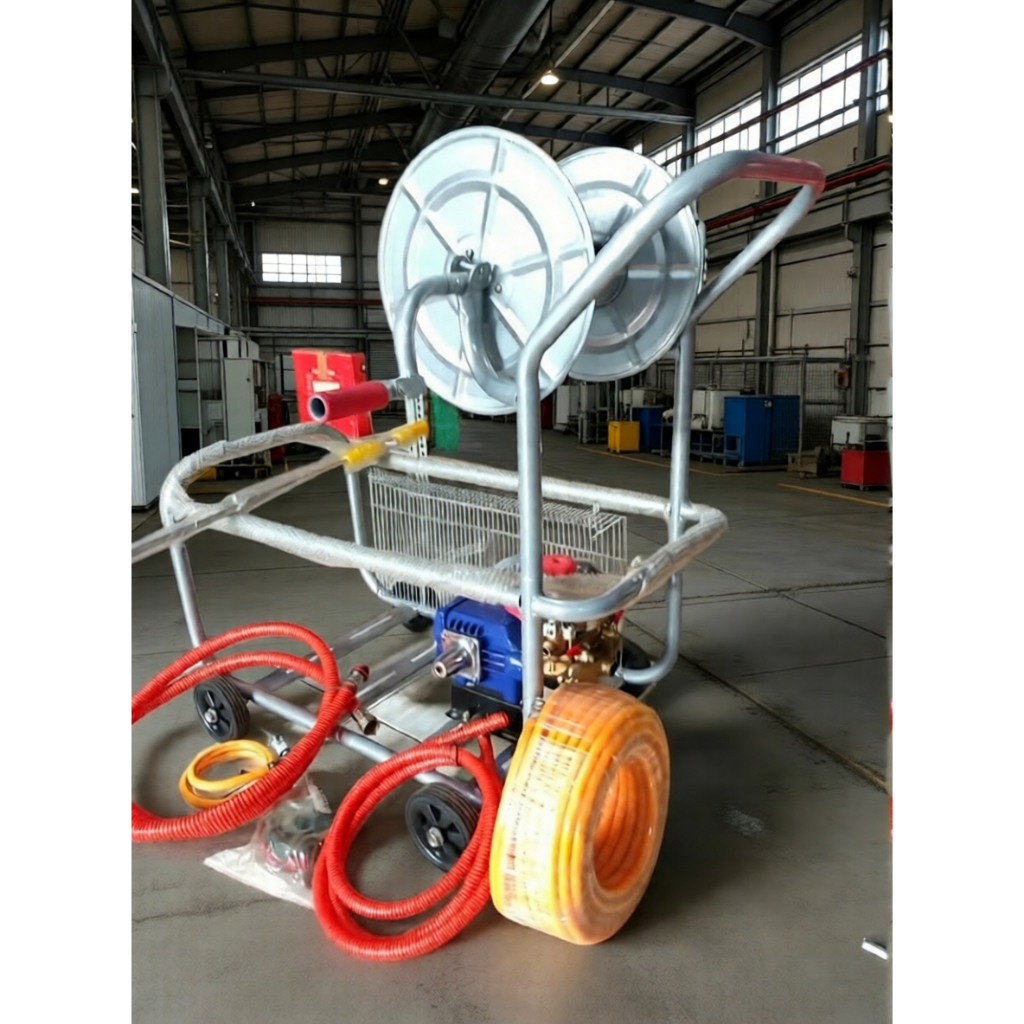 Paket Power Sprayer MIURA 168F-FT22A2 Mesin Semprot Cuci Mobil Pompa Irigasi Perkebunan dengan Troli