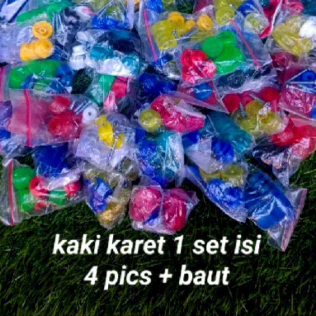KAKI KARET SANGKAR KOTAK ISI 4
