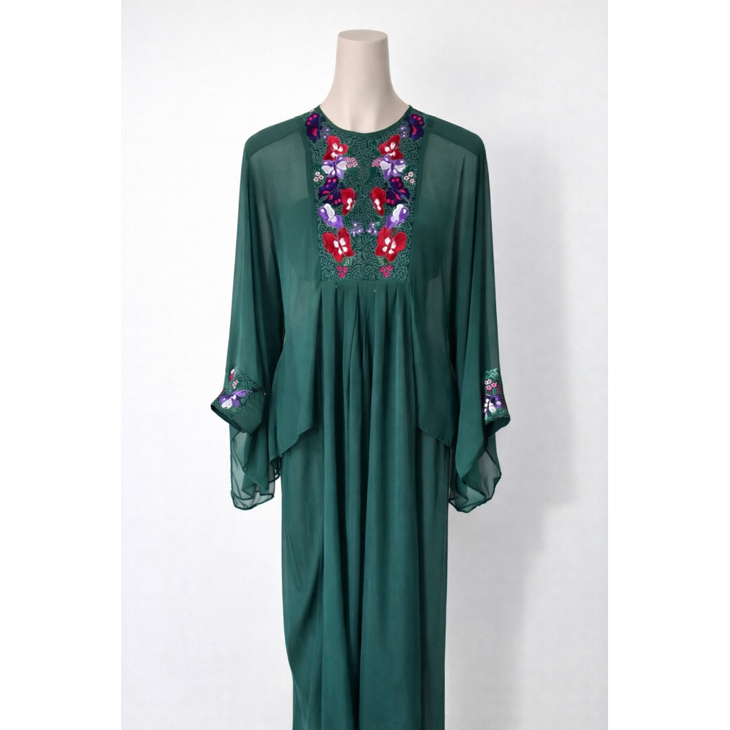 Kaftan Bordir/Gamis Bordir Hijau