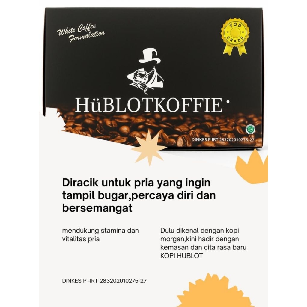 Kopi Hublot Koffie - Penguat Stamina, Menyegarkan, Membantu Peredaran Darah