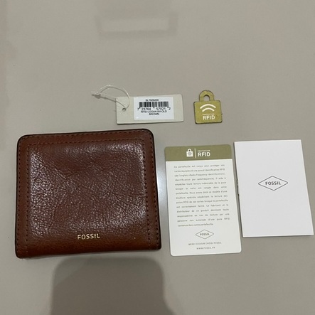 [PRELOVED] Fossil Logan RFID Small Bifold Wallet - Brown (Second/Used)