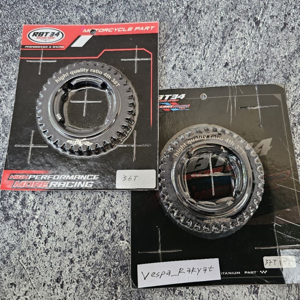 Gear Gigi 4 Rasio Vespa Mata 36 37 RBT Top Speed Vespa Super Sprint Px Excel