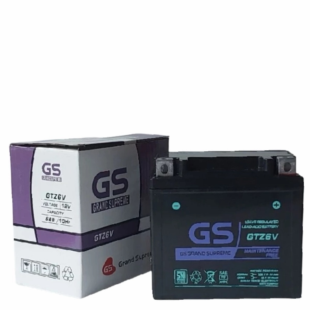 aki Gs astra Gtz6v / aki motor gtz6v