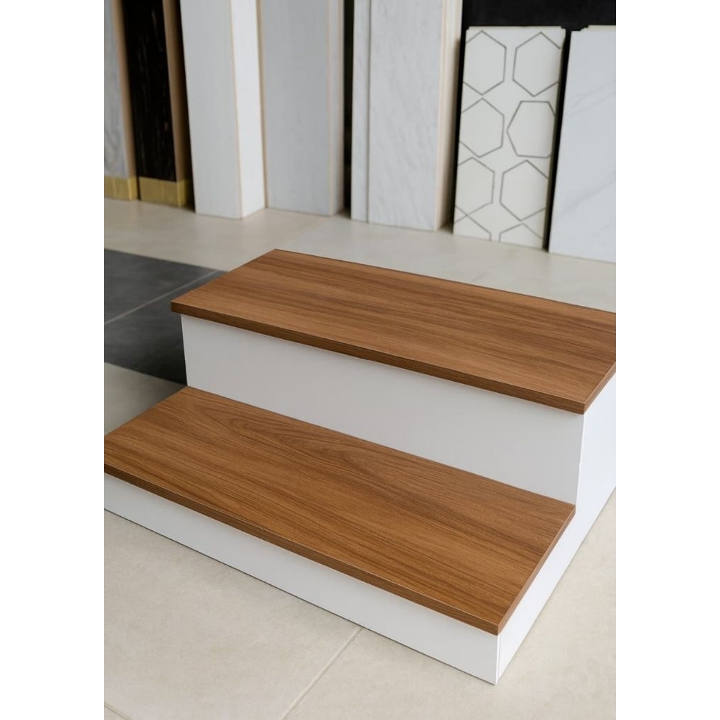 granit tangga motif kayu kombinasi putih 30x70 20x70 custom bordes kipas