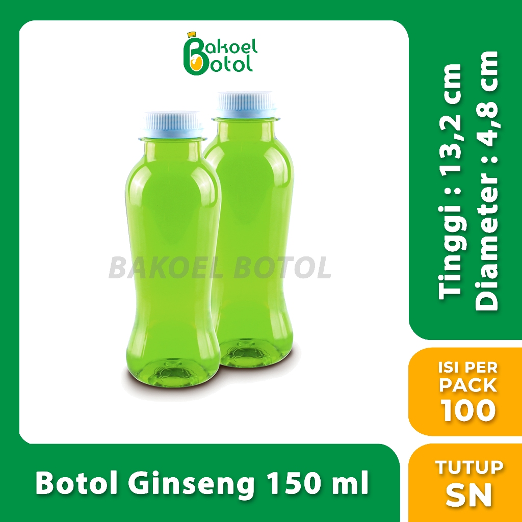 Botol Ginseng 150 ml / Botol Plastik 150 ml / Botol Plastik Murah Mini / Botol 150 ml