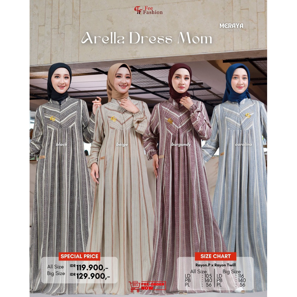 Fee Fashion - Dress / Gamis / Arella Dress Fee Fashion