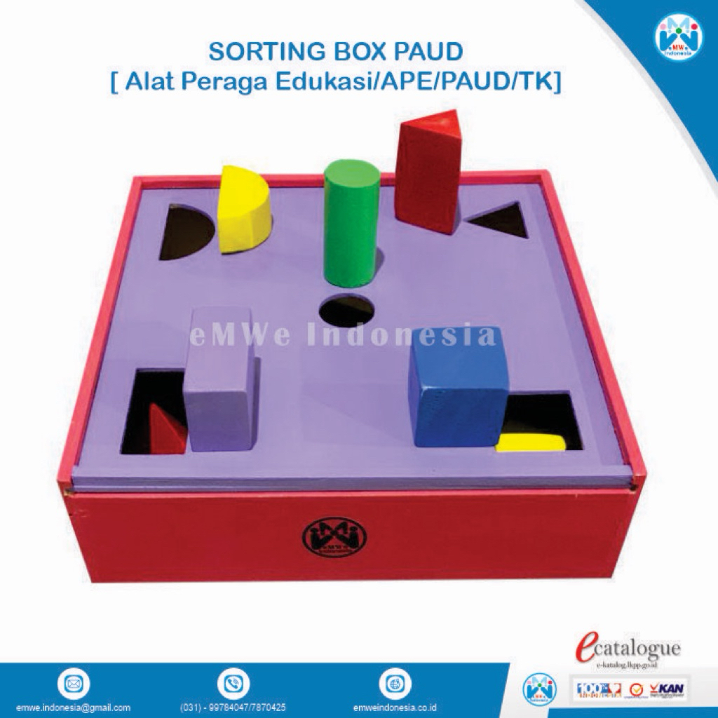 Sorting Box PAUD-Alat Peraga Pendidikan Edukatif/APE/PAUD