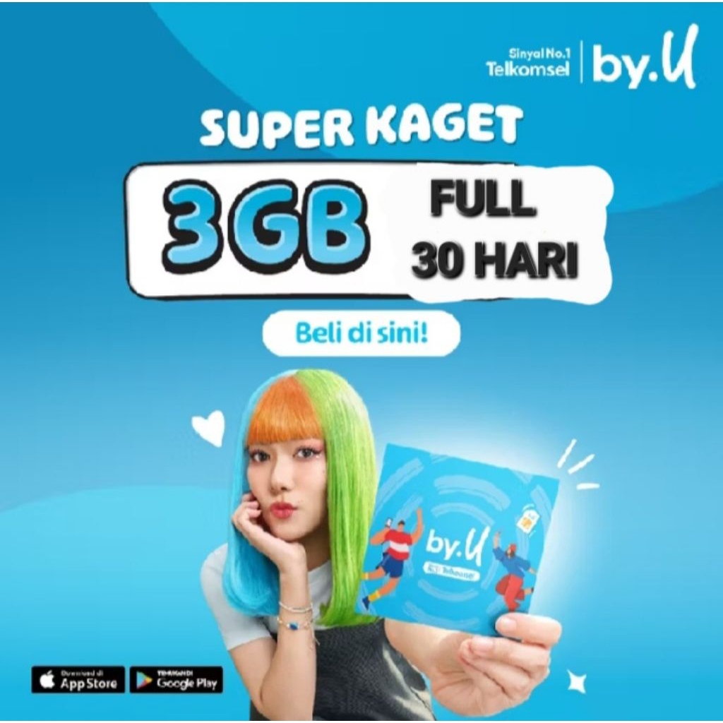 Kartu Telkomsel By.U sudah ada Paket Internet 3GB