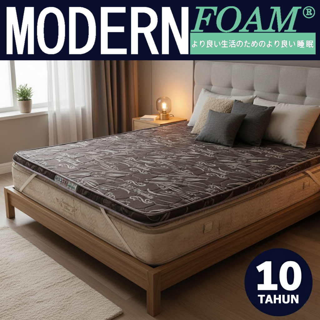 Mattress Topper / Topper Kasur / Pelapis Kasur Modern Foam Ukuran 90x200 120x200 160x200 180x200