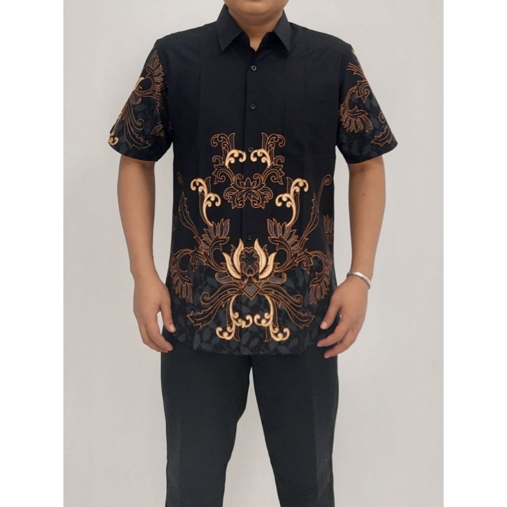 FIRENZE size M- XL KEMEJA PENDEK BATIK PRIA / KEMEJA BATIK PREMIUM / KEMEJA PENDEK BATIK COWOK / KEM