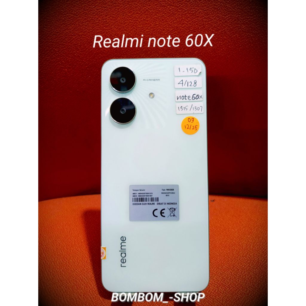 Hp second normal Hp Realmi Note 60X Ram 4/128 Minus batangan