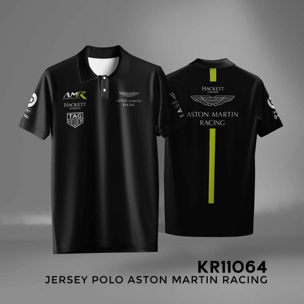 Jersey F1 Otomotif Polo Aston Martin Fullprint Unisex Dryfit KR11064