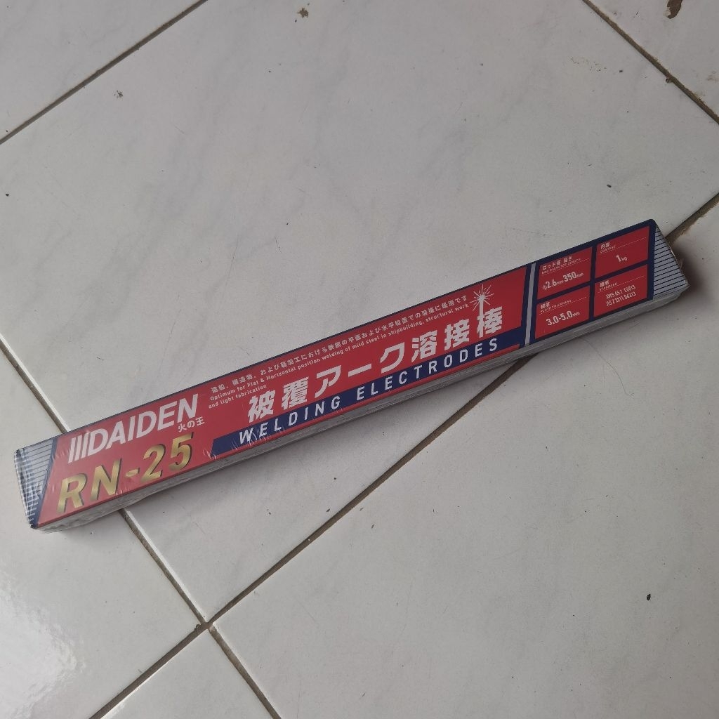 kawat Las DAIDEN RN 25 ORIGINAL 2.6mm 1 DUS  / 1 KG