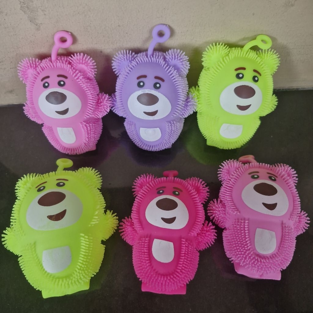 Mainan Anak Yoyo Karet Beruang Bola Lampu