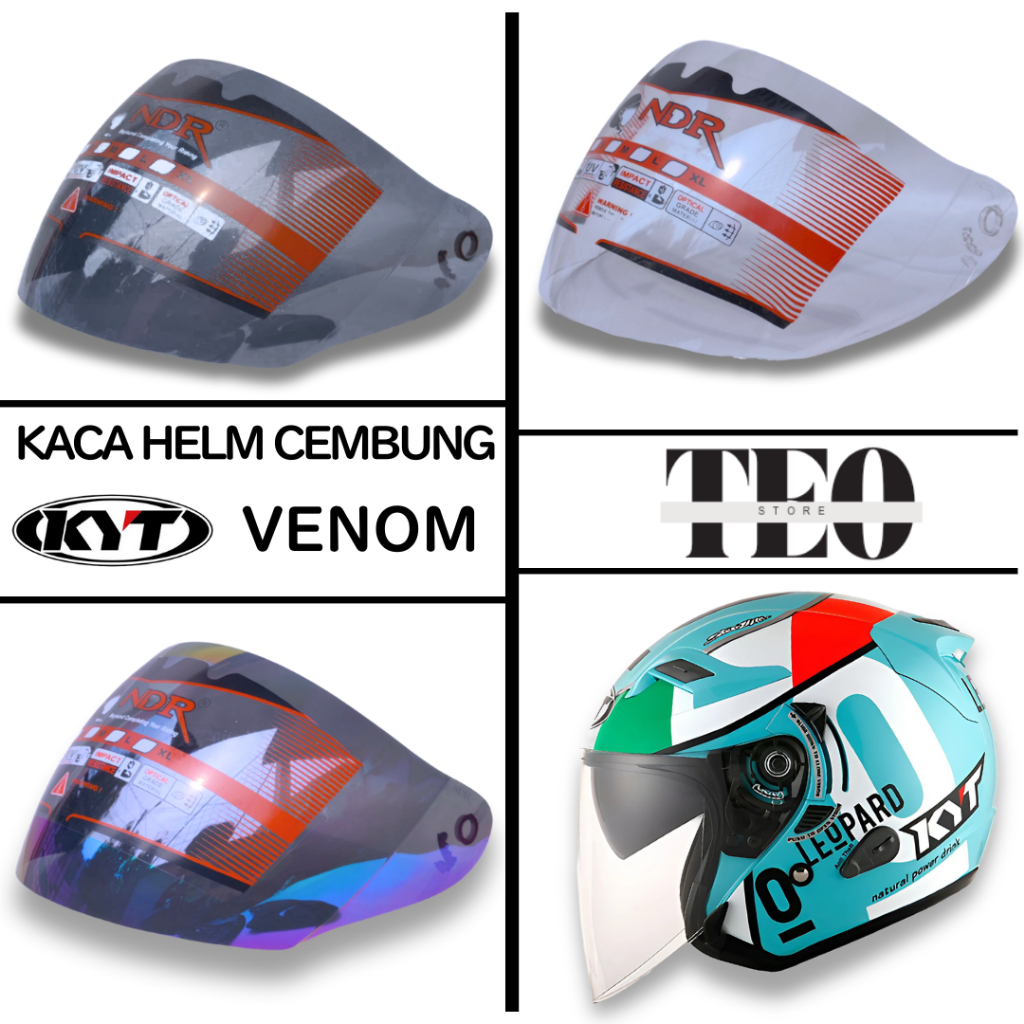 Kaca Helm KYT VENOM OPEN Visor Helmet CEMBUNG kaca helm cembung kyt venom open 2