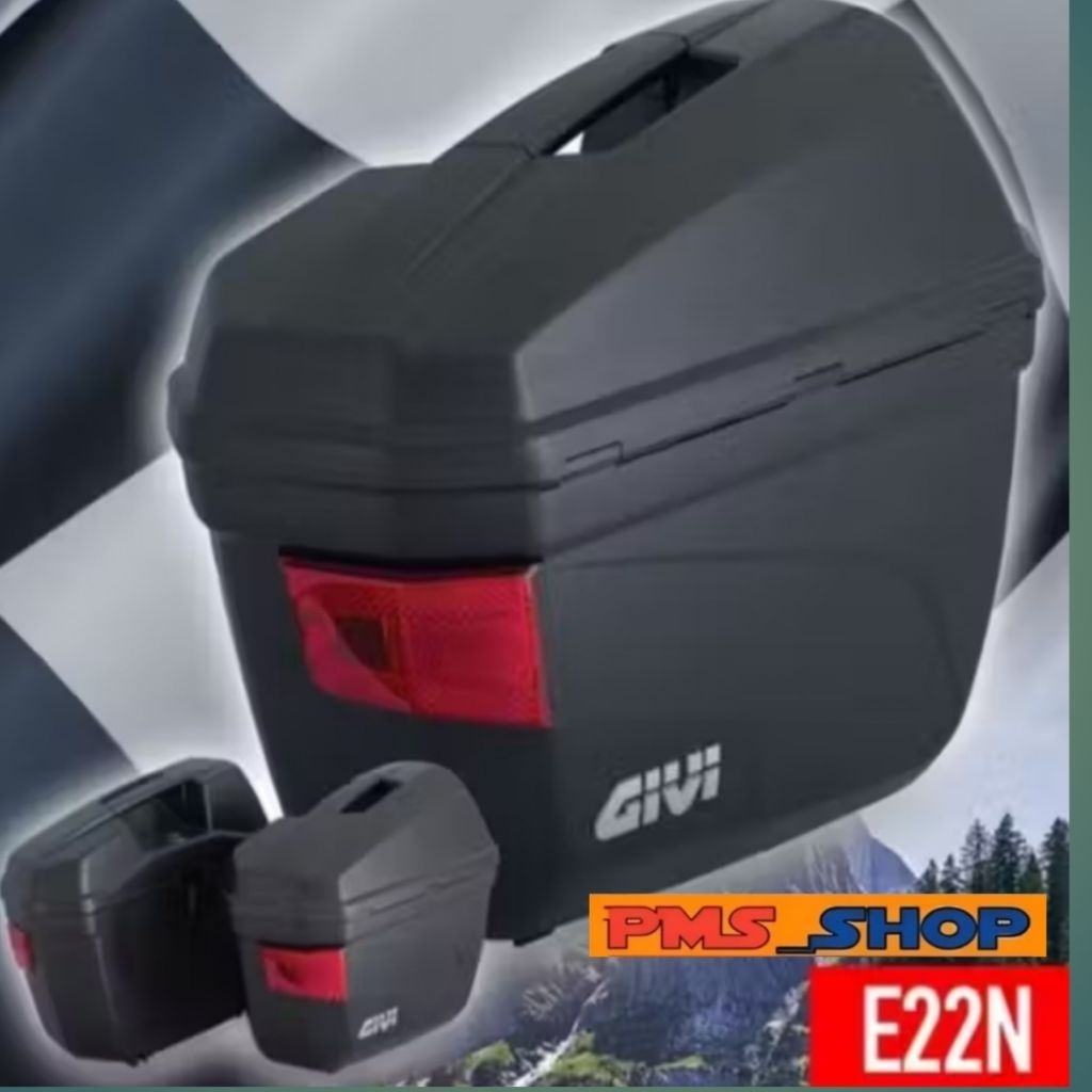 SIDEBOX SIDE BOX GIVI E 22 N ORIGINAL GIVI BOX SAMPING GIVI E22N BOX KANAN KIRI MERK GIVI E22 N