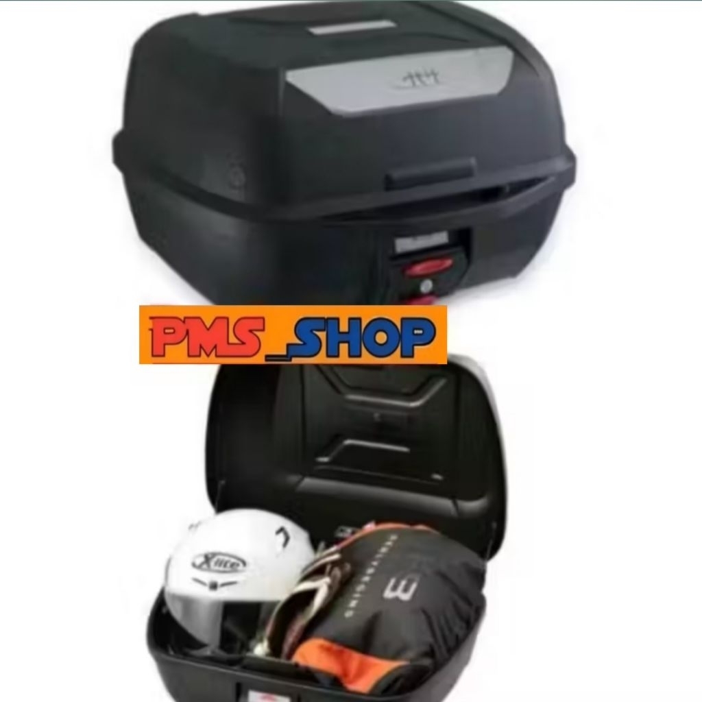 BOX GIVI E 43 NTL ORIGINAL MUAT 2 HELM FULL FACE MODEL KOTAK  GIVI BOX MOTOR MERK GIVI E43 BOX BELAK