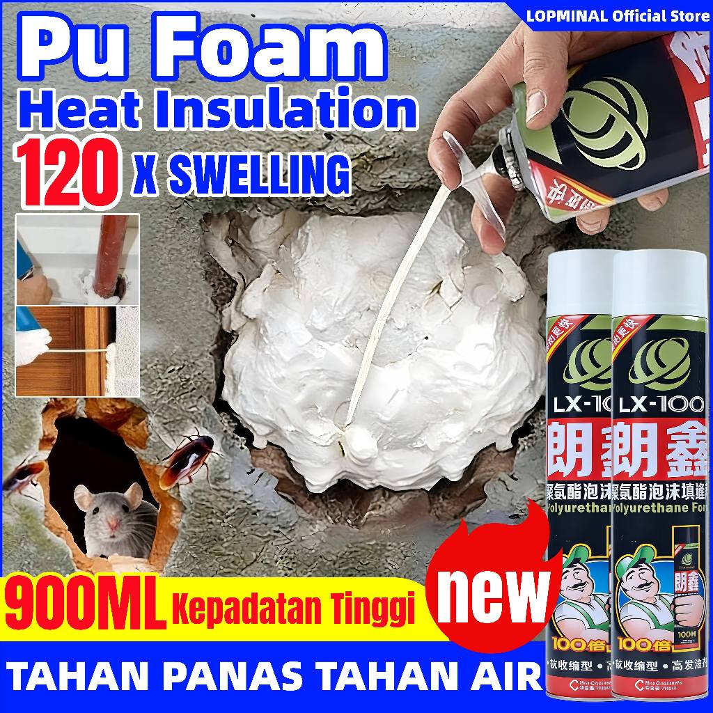 Pu foam sealant spray cairan busa waterproof lem sealant wall panel tembok super kuat anti bocor