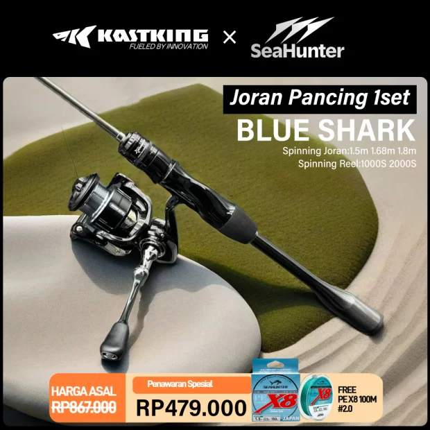 [OFFICIAL] KASTKING x SeaHunter Blue Shark Joran Pancing 1 SET=Reel Pancing Power Handle Spinning Re