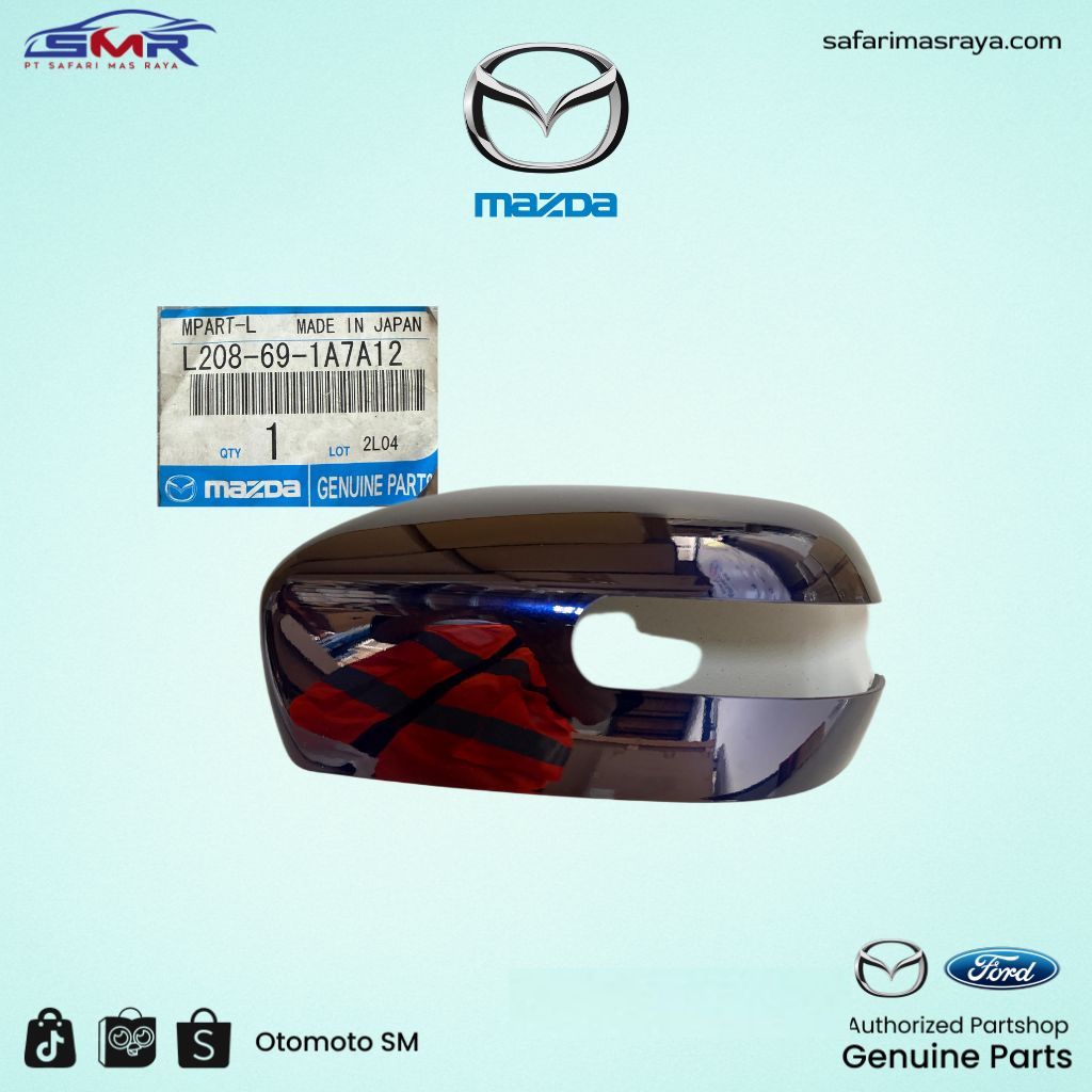 Cover Penutup Spion Kiri Mazda Biante, CX7, CX9, 5, 8 Original L208691A7A12