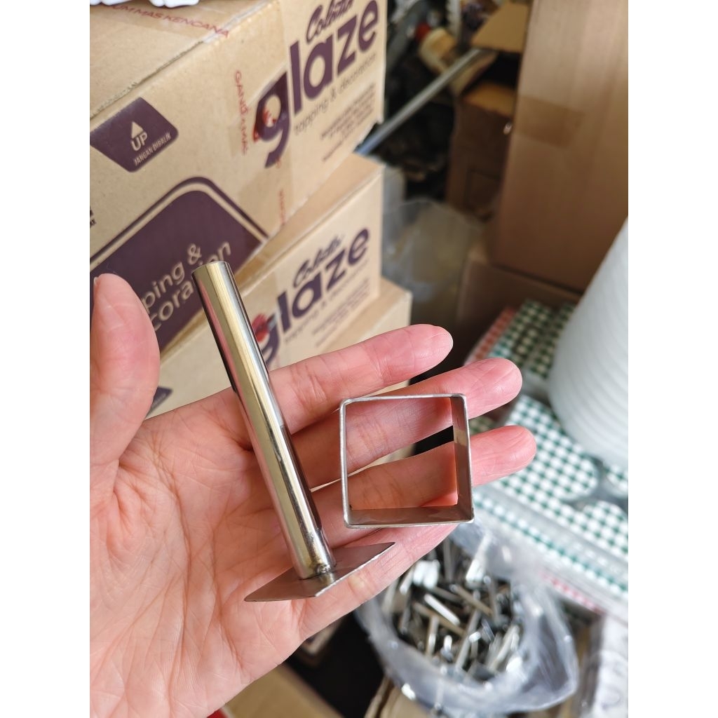 CETAKAN RING COOKIES KOTAK - PER 1 PCS // CETAKAN NASTAR TAIWAN // CETAKAN NASTAR KOTAK KUE KERING K