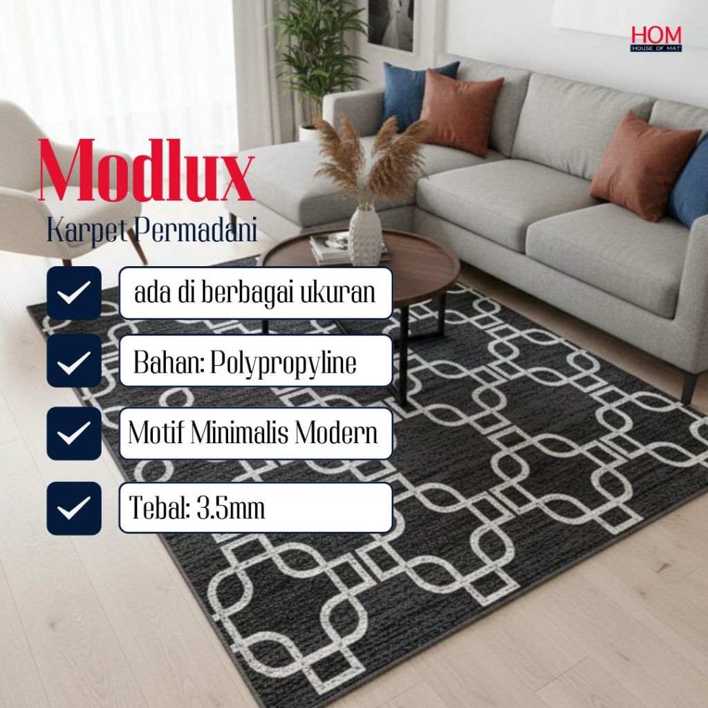 Karpet Lantai Permadani Modern Minimalis / Mod Luxe 160 x 210