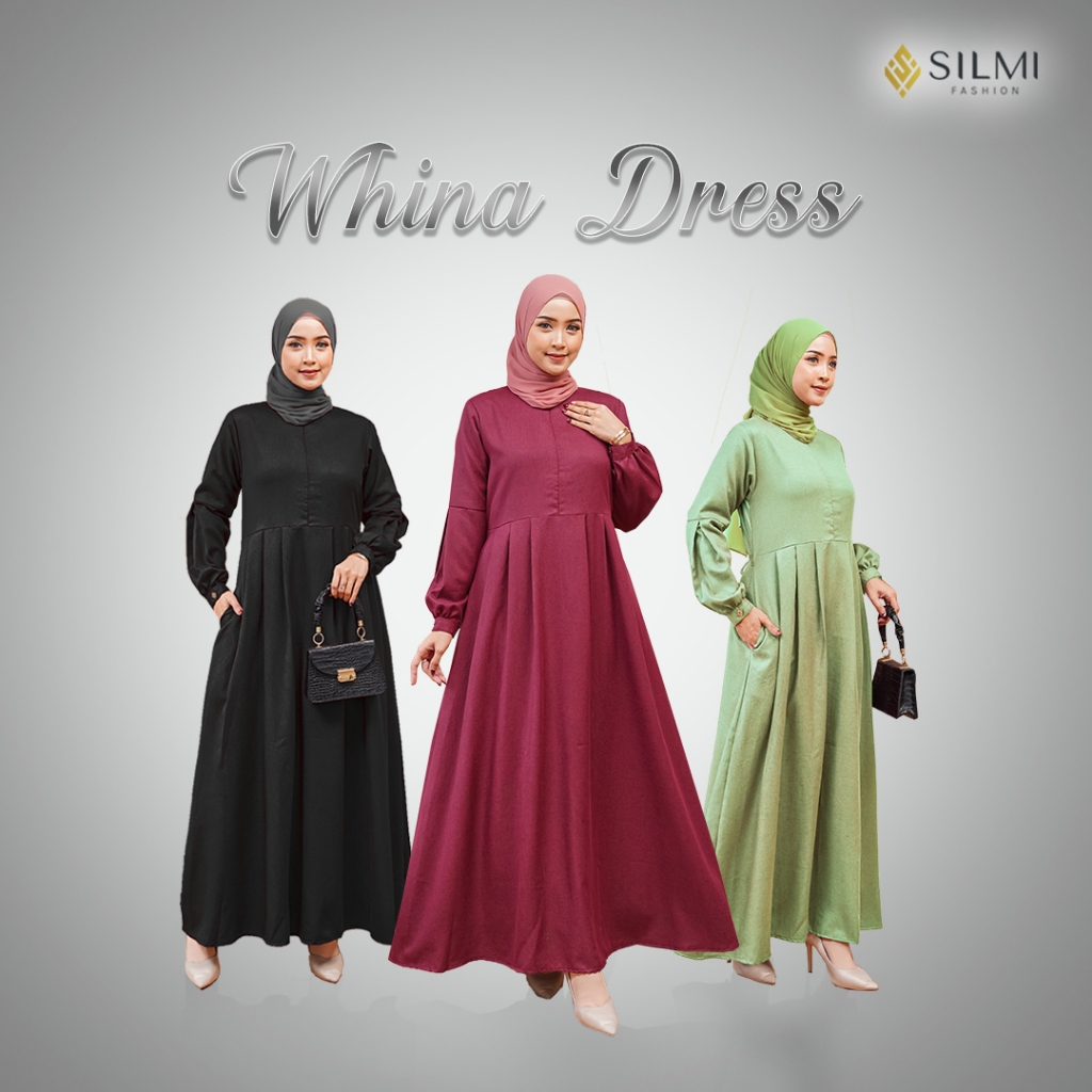 [SILMI] Whina - Gamis Polos Premium - Gamis Daily Remaja