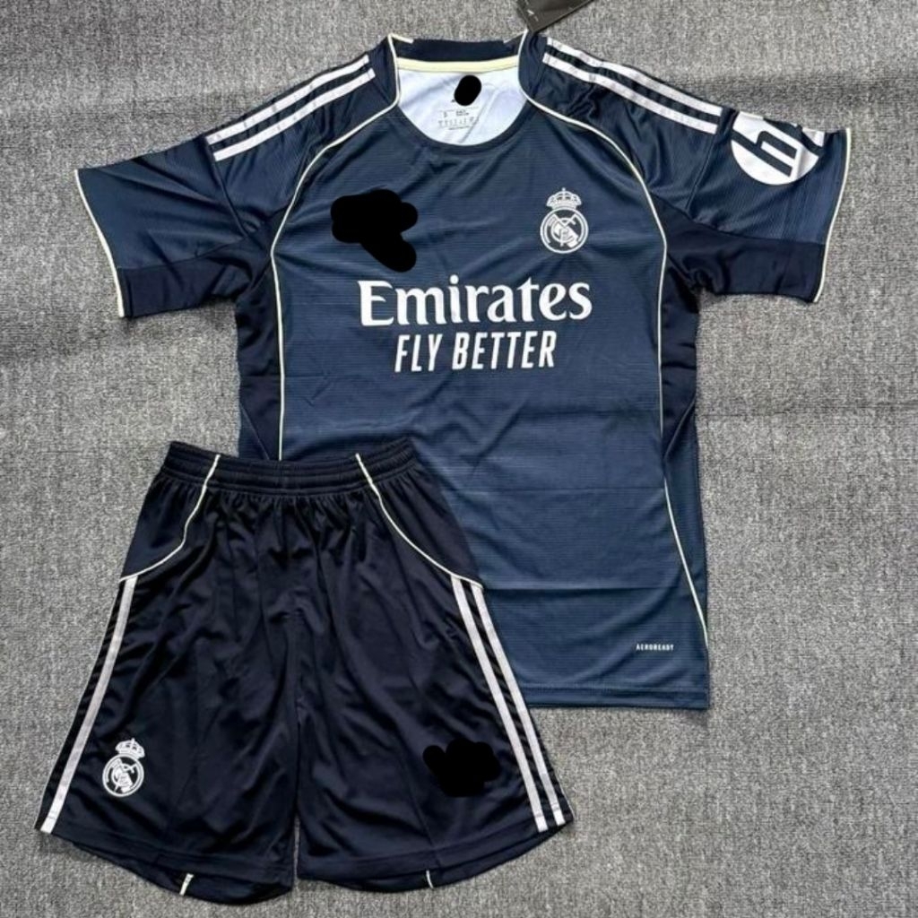 Stelan Setelan Jersey Kaos Baju Sepak Bola Dewasa Real Madrid Madridista Home Away 3rd Third Hitam B