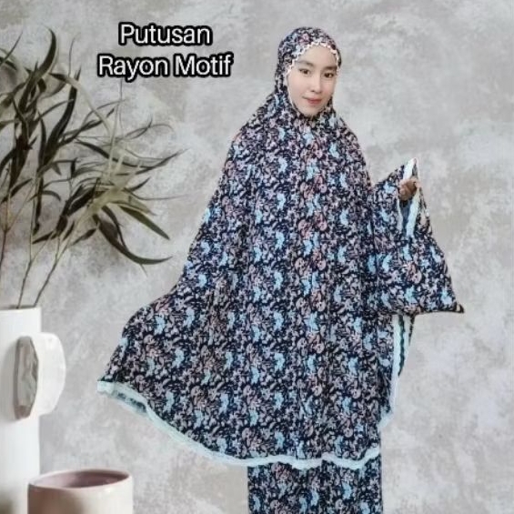 Alika Mukena _ Mukena Putusan Dewasa Rayon Printing Motif (COD)