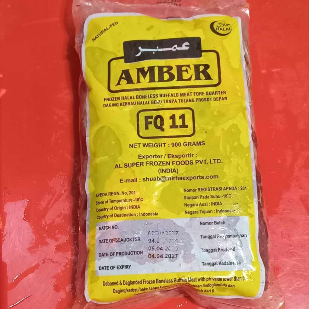 Daging Rendang 900gr, Daging Kerbau FQ 11 Tanpa Tulang Import halal