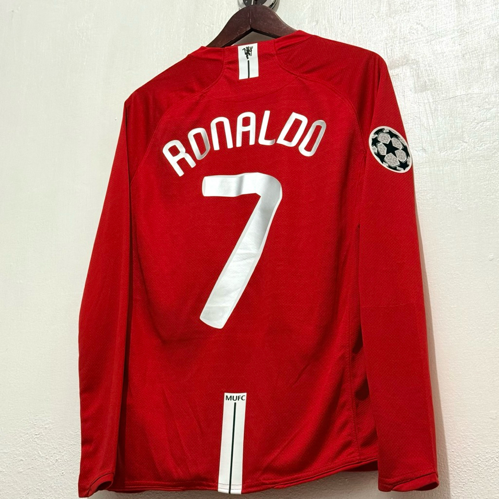 JERSEY M4 HOME 2008 LONGSLEEVE PLAYER ISSUE UCL FINAL VERSION