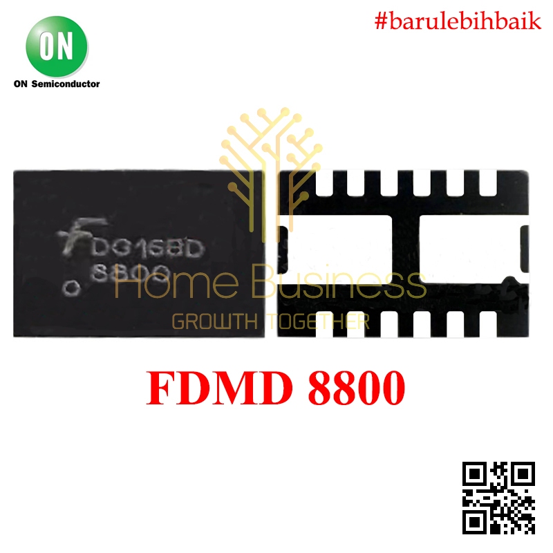 IC Mosfet FDMD8800 FDMD 8800 Onsemi Dual N-Channel Nchannel N-Ch Nch MOSFET Power IC 30V 66A QFN12 L