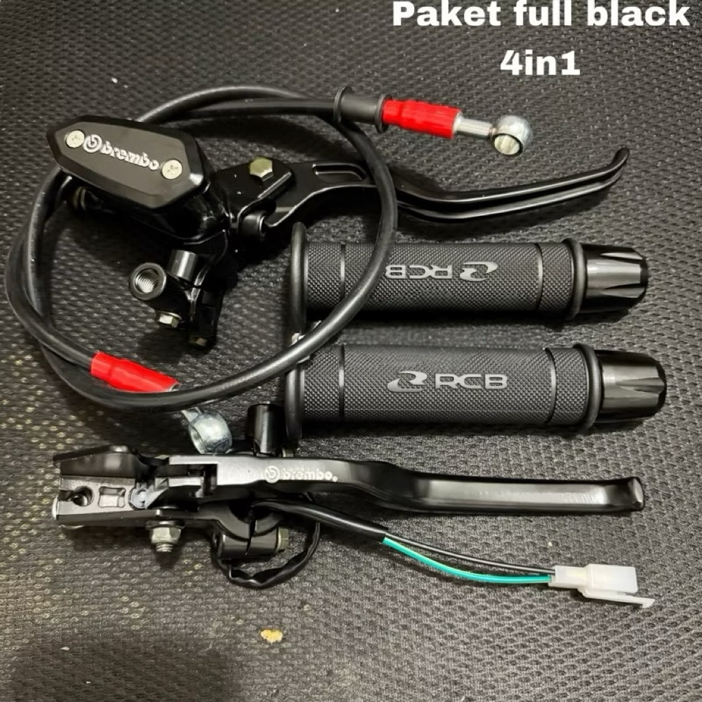 [BEST SELLER] Paket 4in1 Master Rem 1 Tabung Oval+Handgrip Octagon+Jalu Chrome Pcx+Selang Rem 95Cm /