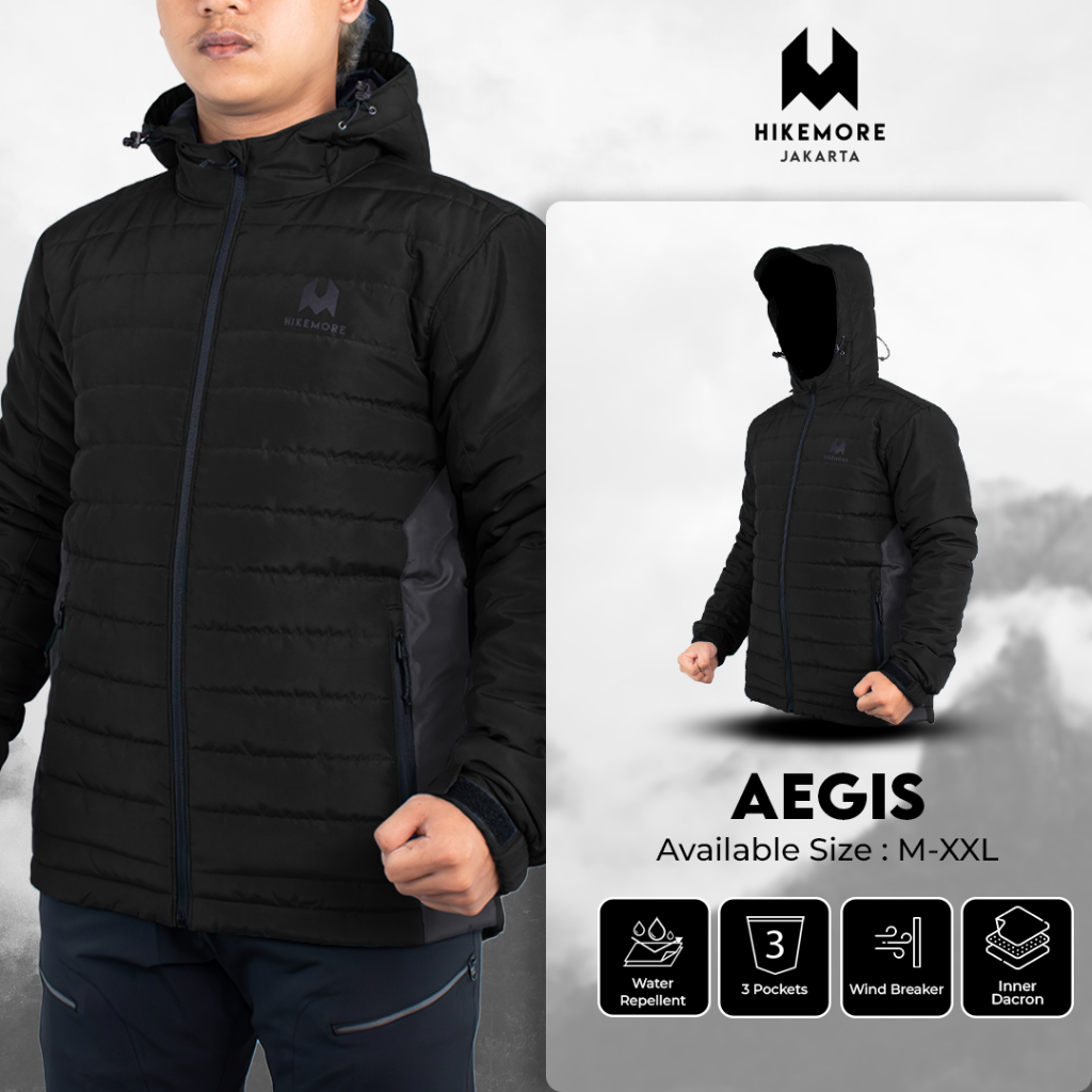 Hikemore AEGIS Jacket Pria Premium Waterproof & Windproof – Jaket Outdoor Eksklusif