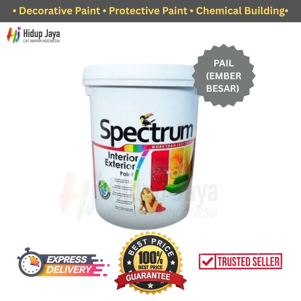 Cat Tembok Putih Spectrum Pail, bisa custom warna