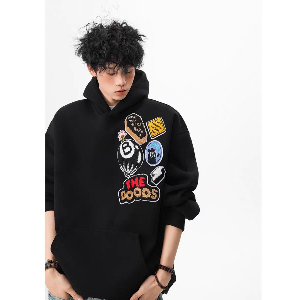 S - XXXXXXL(6XL) Hoodie THE DOODS Oversize Jacket Jumper Bigsize Plus Size XL XXXL 2XL 4XL 5XL 6XL S