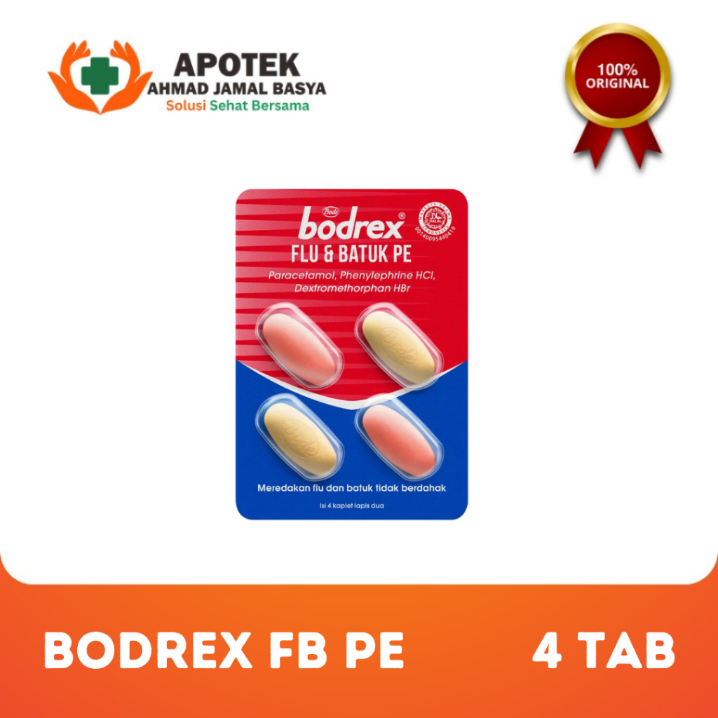 Bodrex Flu Dan Batuk Tidak Berdahak Pe 4 Tablet - Obat Flu & Batuk
