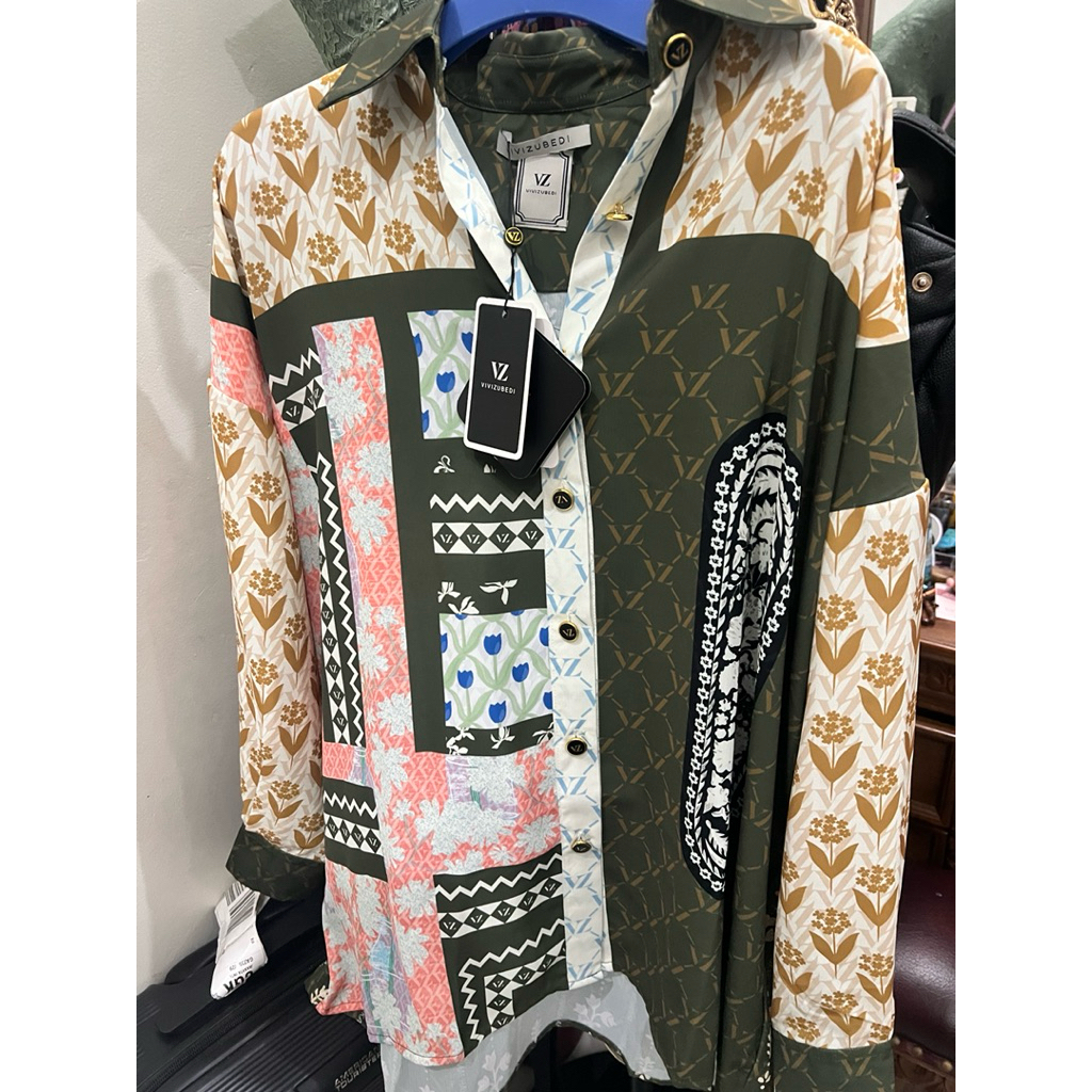 Vivi Zubedi-Liora Top-Forest Green,VZ/BJ/BS/PL/NEW