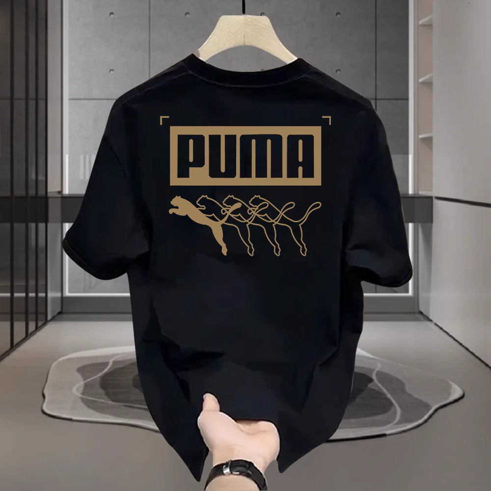 COD Kaos Bahan Tebal Kerah Bulat Oversize Brand Kekinian Motif Cetak Retro Amerika kaos cowok keren