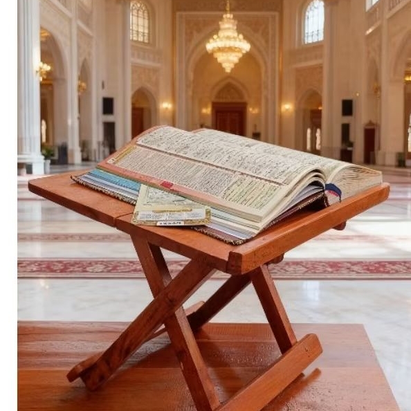 Rehal Miring Meja Ngaji Miring Rehal Al Quran miring Ukuran 36*26