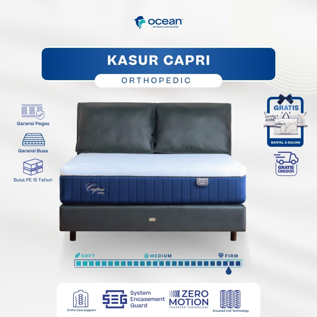 Ocean Spring Bed - Kasur Capri Orthopedic Bed Garansi 15 Tahun | Matras Kesehatan Tulang Punggung