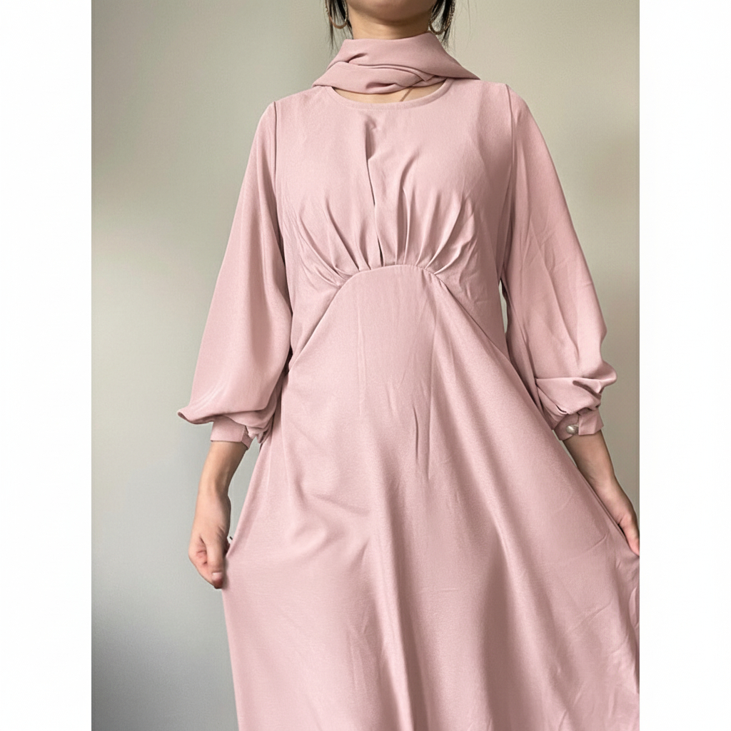 SISILIA - SHENNA KOREAN SILK DRESS | GAUN BRIDESMAID POLOS EXCLUSIVE