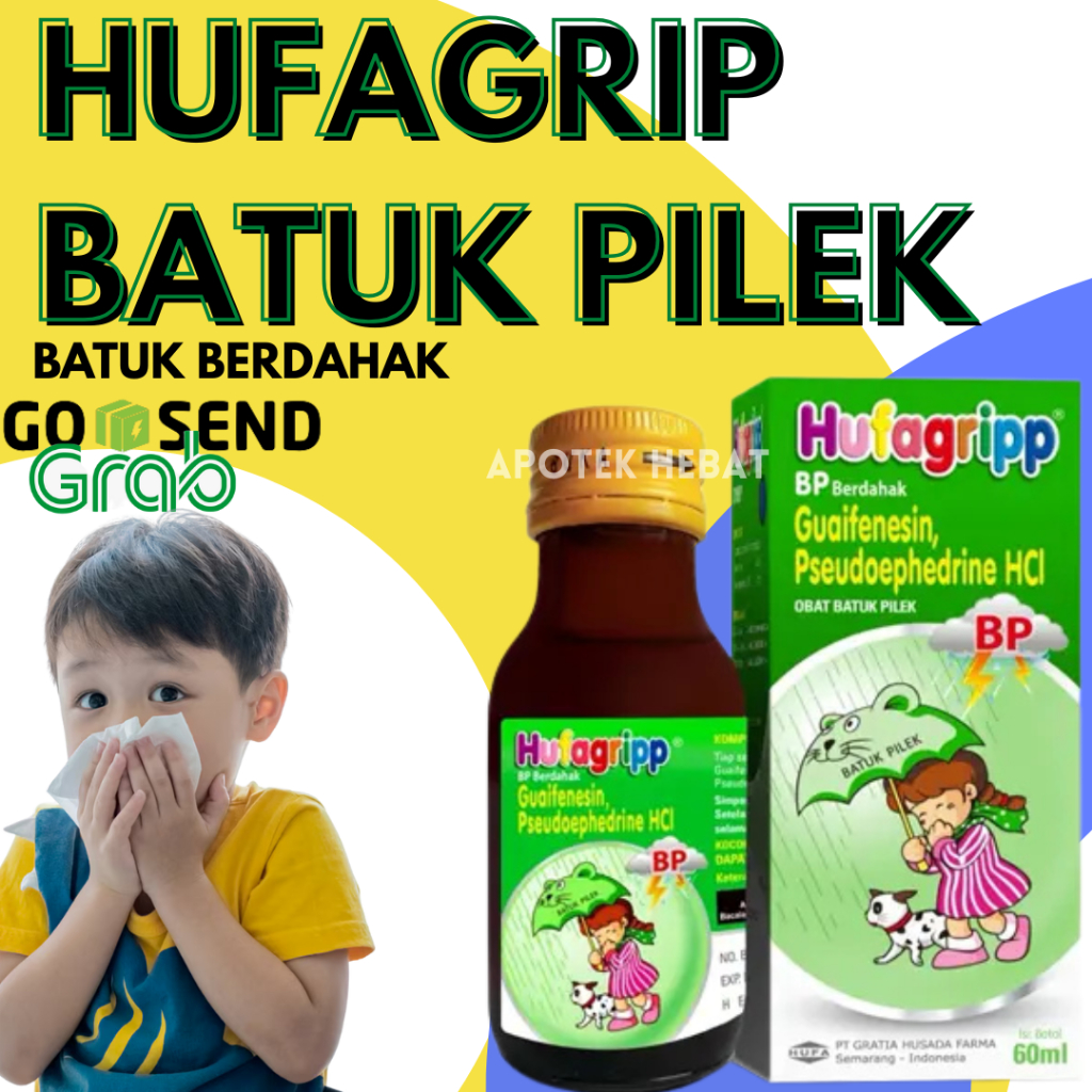 Hufagripp BP Obat Batuk Pilek Anak Hijau 60 ml Obat Batuk Anak Obat Pilek Anak