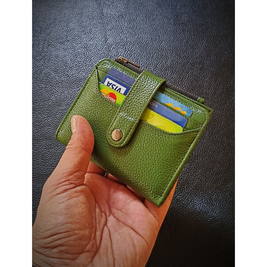 Dompet Kulit Wanita+Resleting Asli Muat Banyak