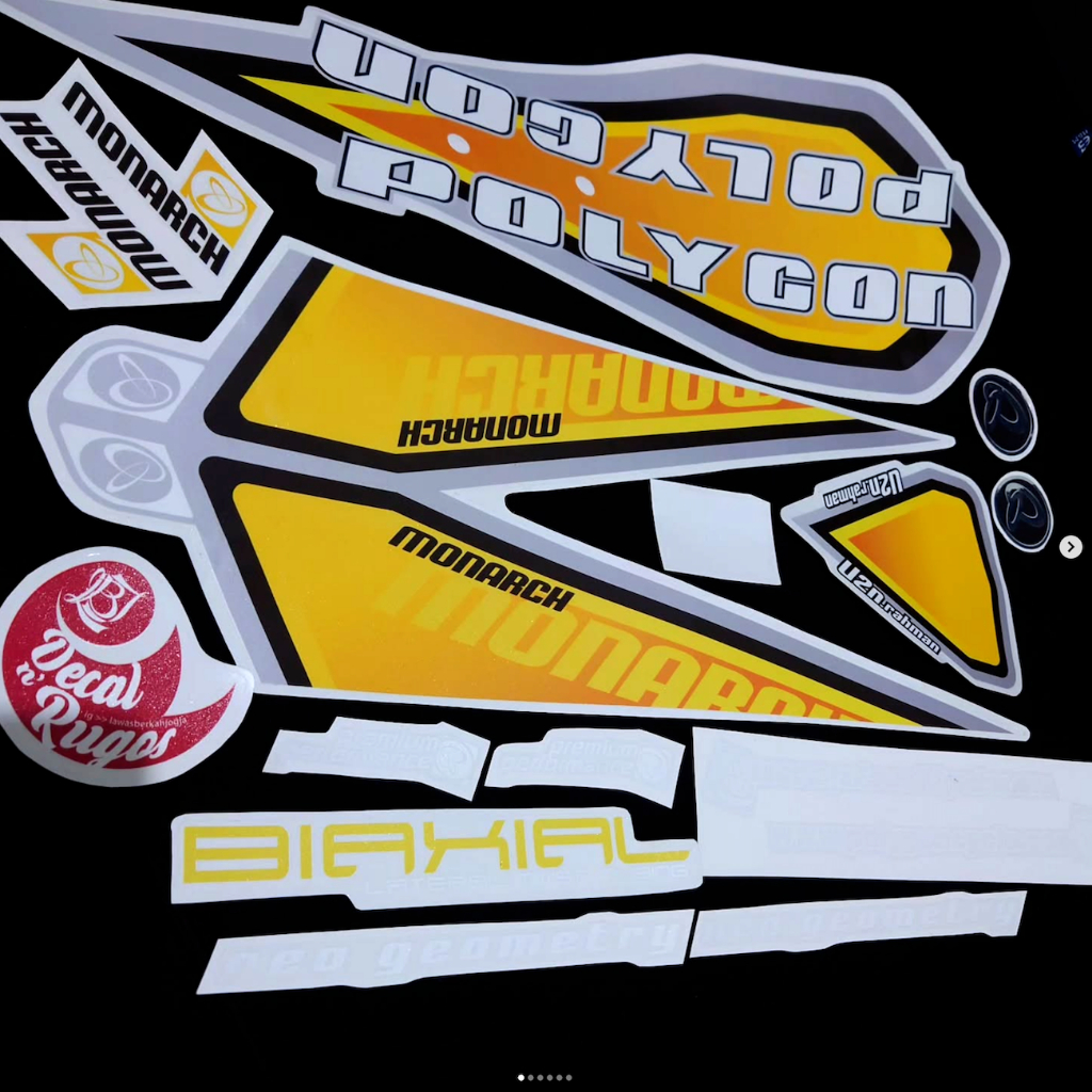 Decal Stiker Sepeda MTB Polygon Monarch 2000an Replacement Decal
