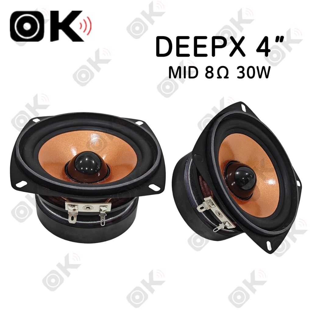 OKmusic 4" 8ohm 30W DEEPX Speaker Mobil – Bass yang Kaya dan Vokal yang Jernih
