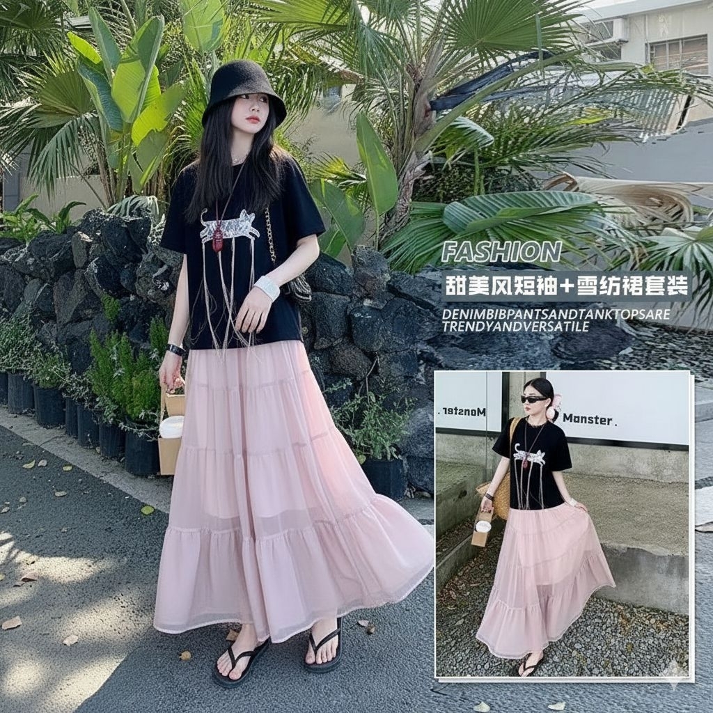 FY-Setelan Rok Organza Premium 130,140
