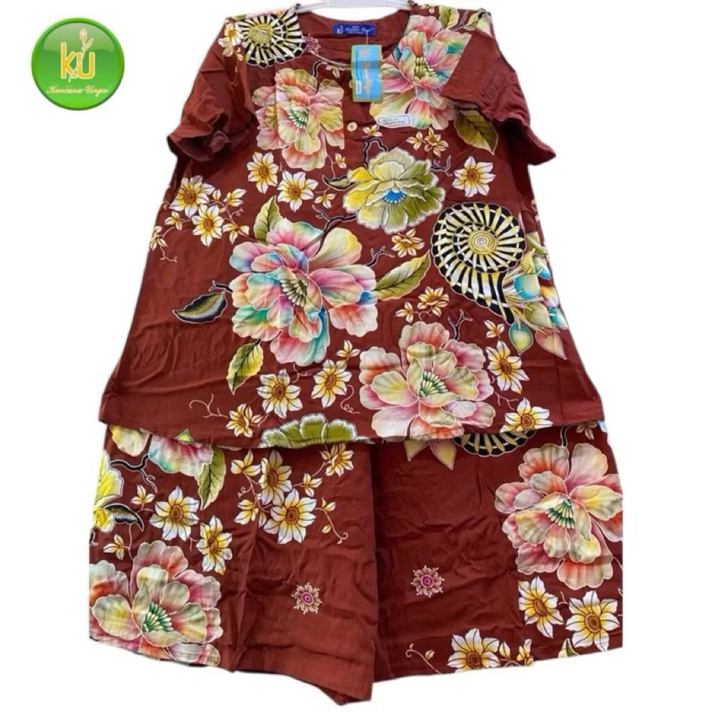 BAJU TIDUR PIYAMA KENCANA UNGU CELANA PENDEK BAHAN KATUN RAYON MODEL TERBARU